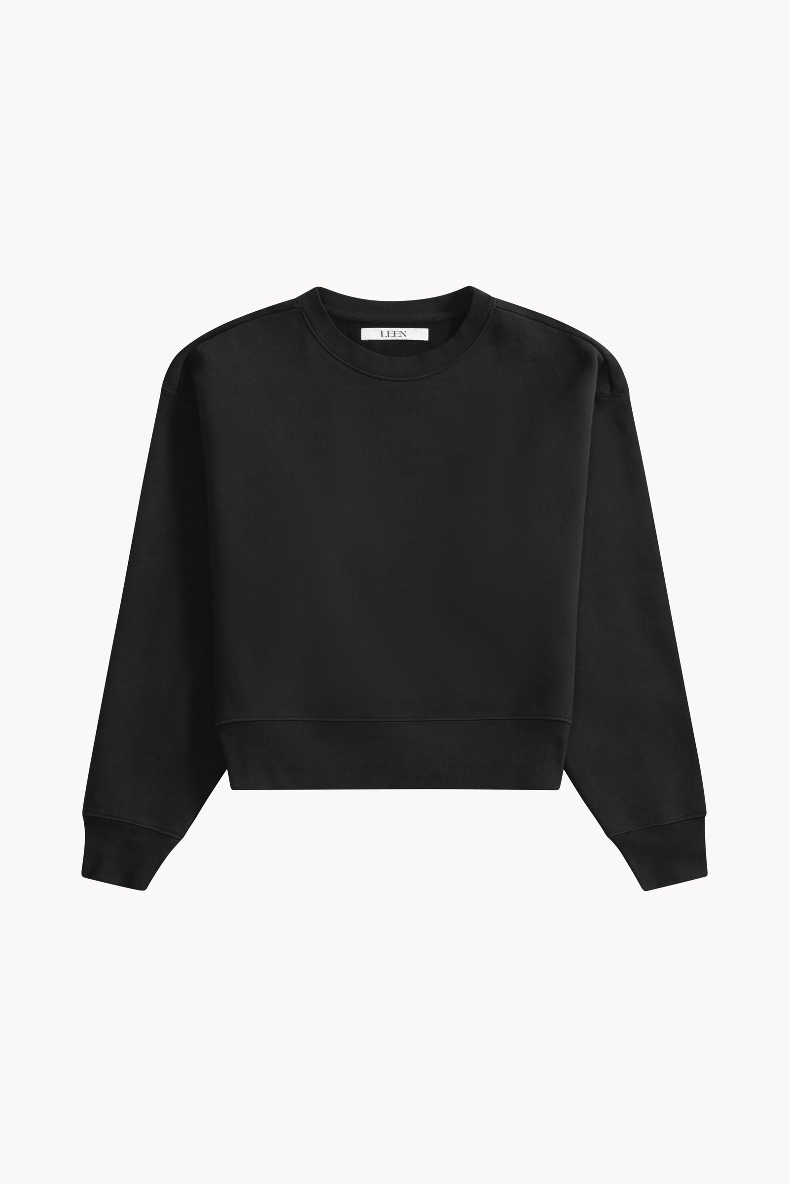 SEE SEE BOARDER CREW SWEAT BLK/WHT URBS Blue Run Crew Neck 
